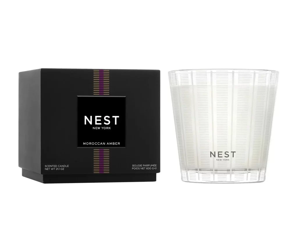 Nest New York Moroccan Amber 3-Wick Candle Packaging