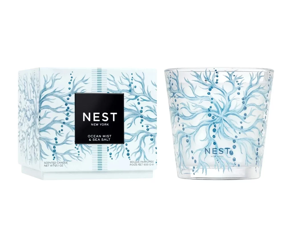 Nest New York Ocean Mist Sea Salt Decorative 3-Wick Candle Packaging