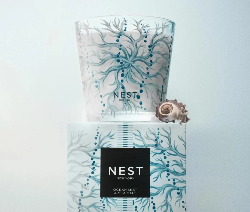 Nest New York Ocean Mist Sea Salt Decorative 3-Wick Candle Packaging