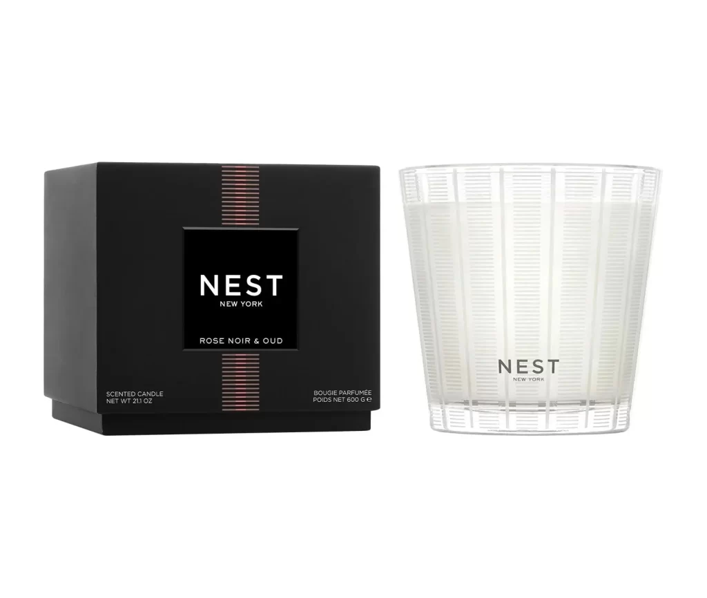Nest New York Rose Noir Oud 3-Wick Candle Packaging
