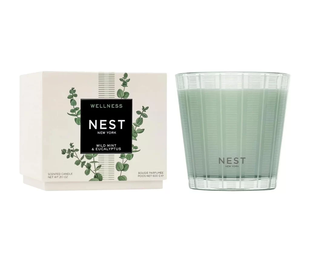 Nest New York Wild Mint Eucalyptus 3-Wick Candle Packaging