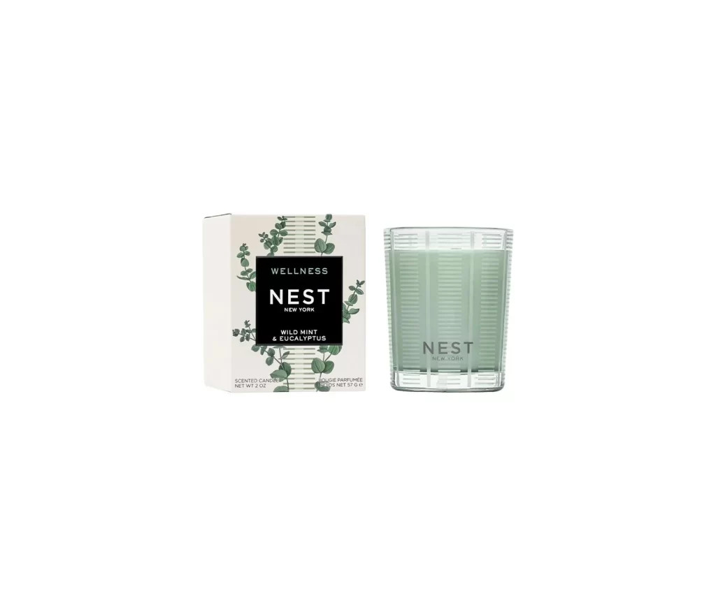 Nest New York Wild Mint Eucalyptus Votive Candle Packaging