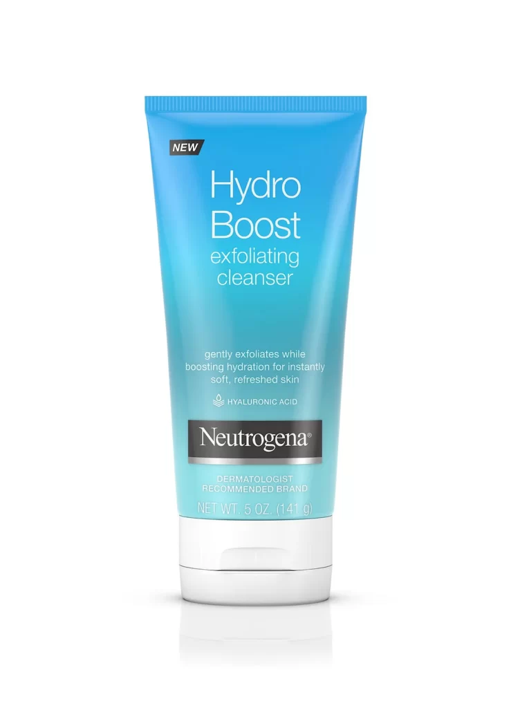 Neutrogena Hydro Boost exfoliating cleanser Packaging