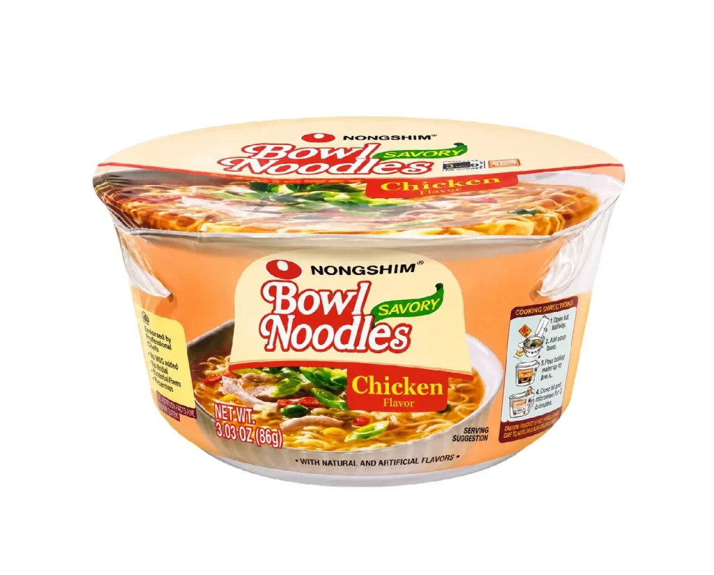 Nongshim Chicken Bowl Noodle Packaging