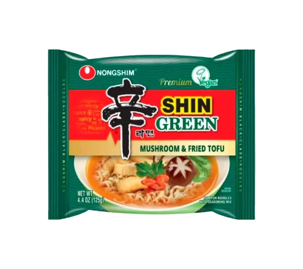Nongshim Shin Vegan Mushroom Tofu Noodle Packaging
