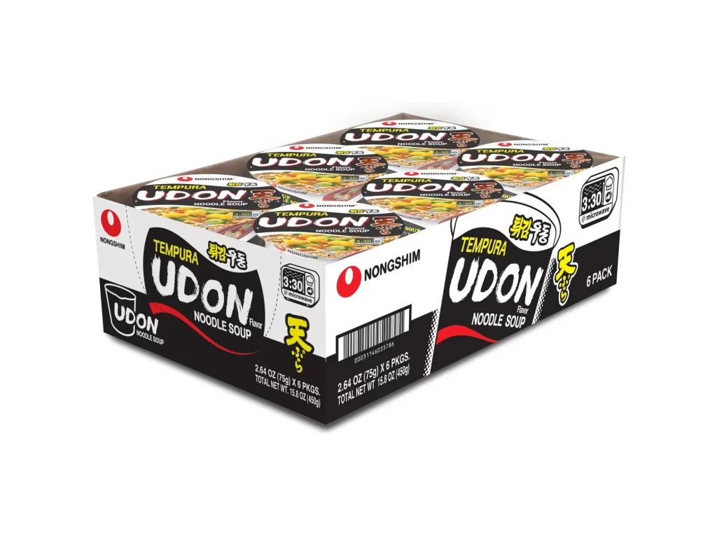 Nongshim Tempura Udon Multipack Packaging