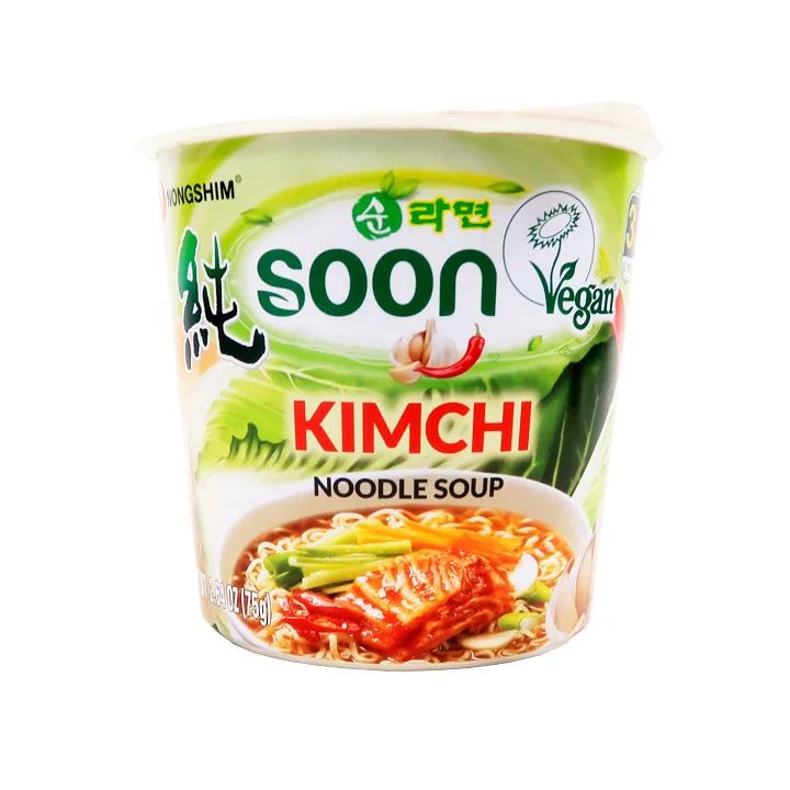 Nongshim Vegan Kimchi Cup Noodle Packaging