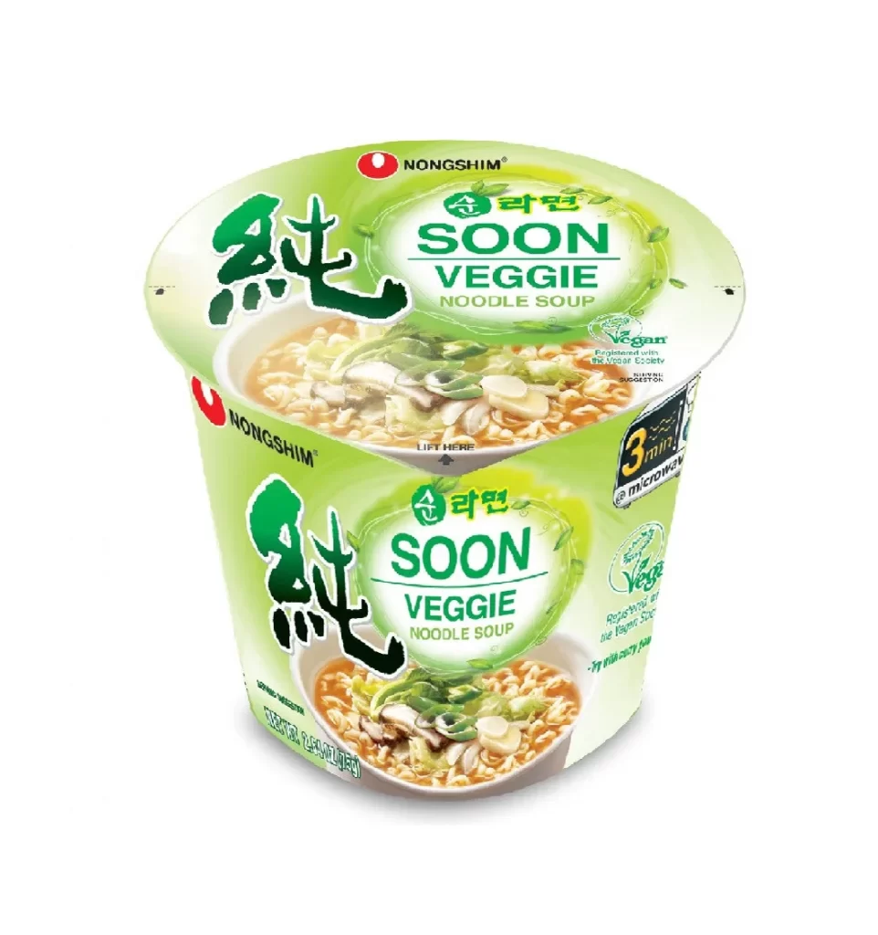 Nongshim Veggie Noodle Soup Cup Packaging