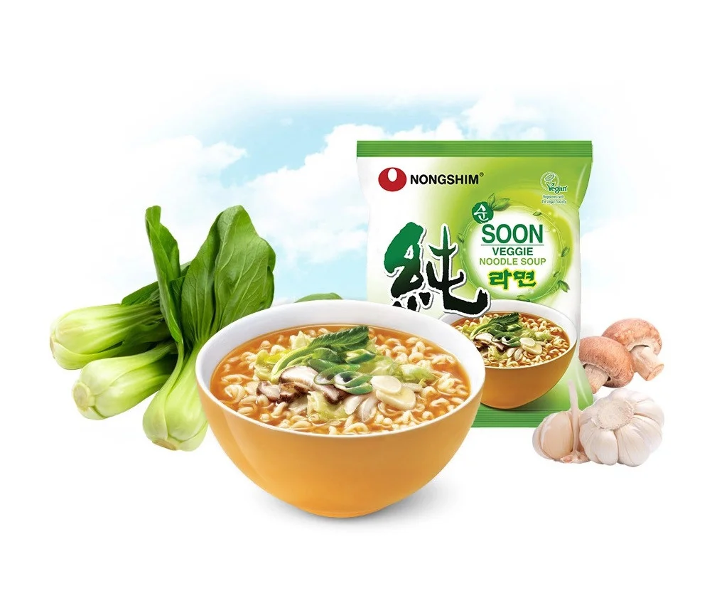 Nongshim Veggie Noodle Soup Cup Packaging