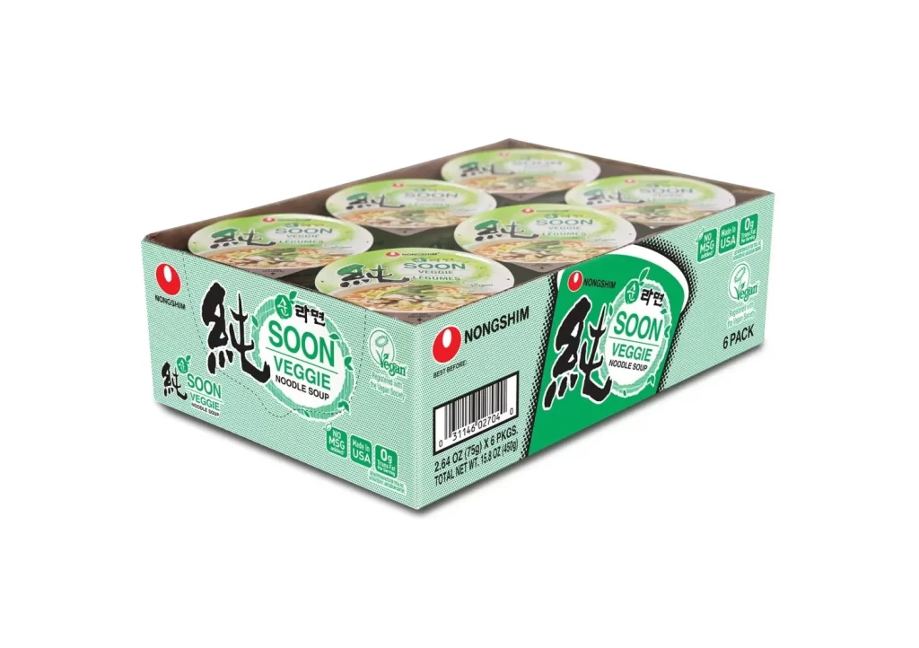 Nongshim Veggie Noodle Soup Multipack Packaging