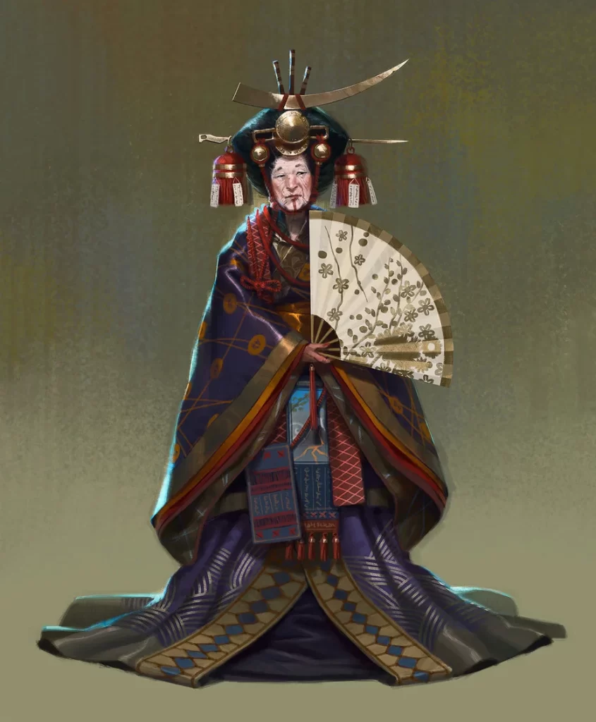 Traditional Japanese Figure Illustration