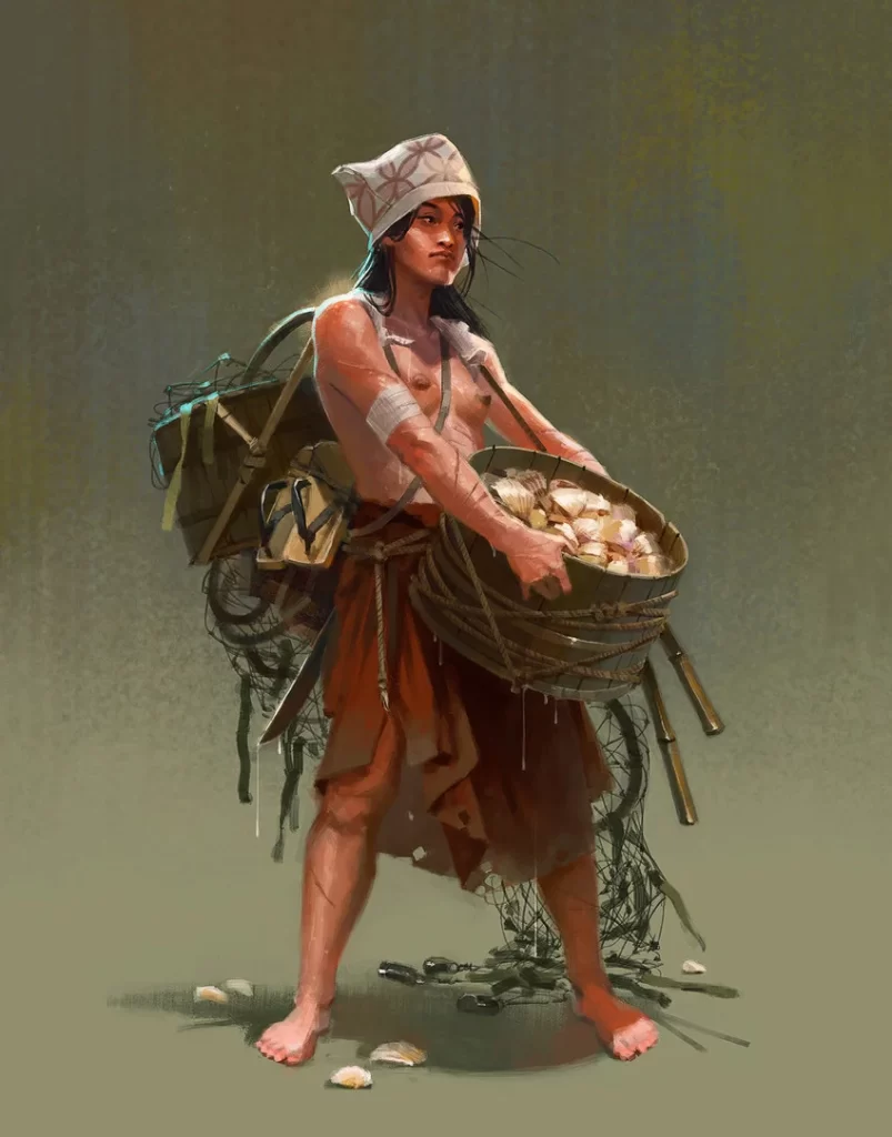 Japanese Fisherman Illustration