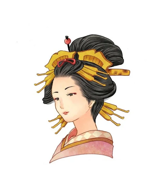 Geisha Portrait Illustration