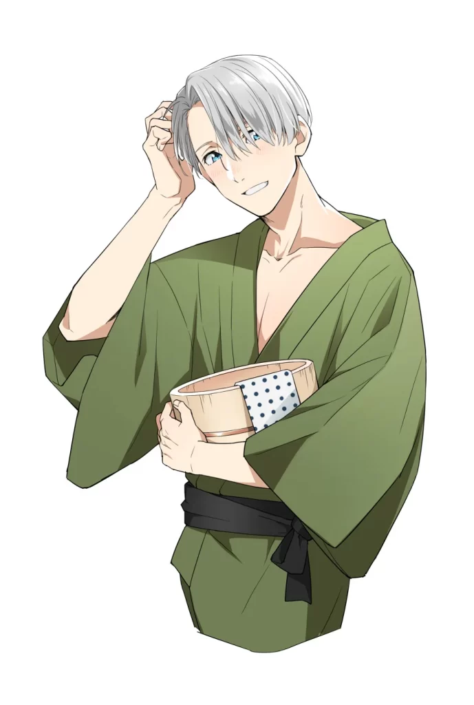 Anime Male Character Kimono Illustration