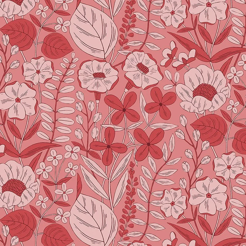 Nancy Wolff Red White Floral Pattern