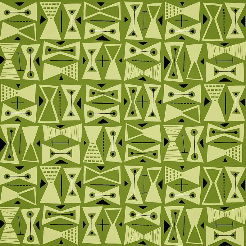Nancy Wolff Green Geometric Abstract Triangles Pattern