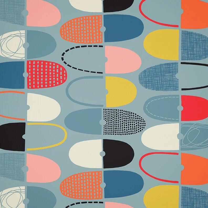 Nancy Wolff Pastel Geometric Lines Pattern