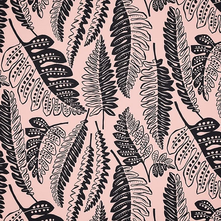 Nancy Wolff Black White Leaf Pattern