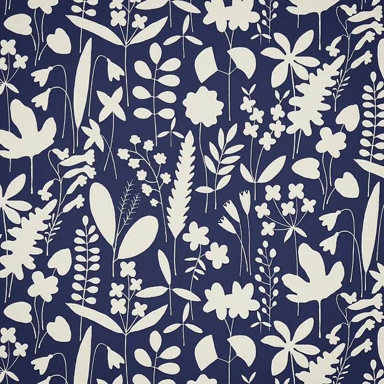 Nancy Wolff Navy Blue Floral Pattern