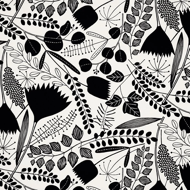 Nancy Wolff Black White Floral Pattern
