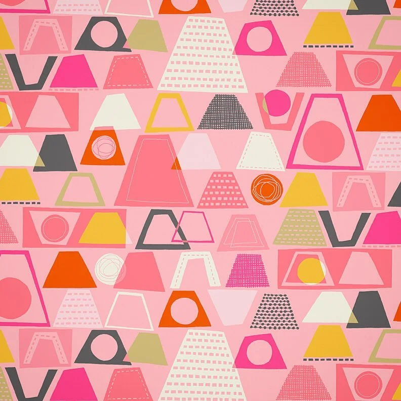 Nancy Wolff Pink Orange Geometric Pattern