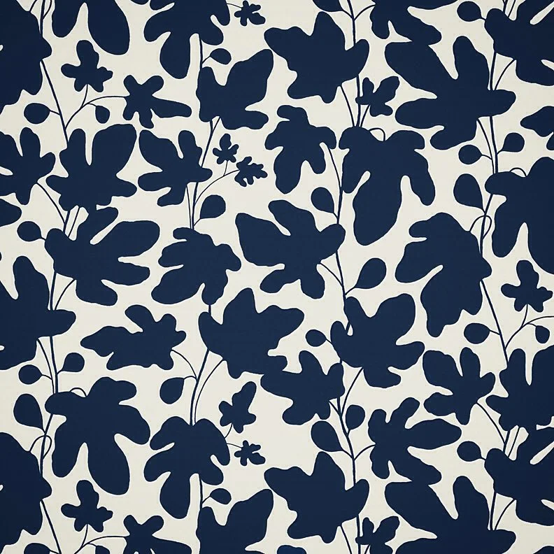 Nancy Wolff Navy Blue Abstract Geometric Pattern