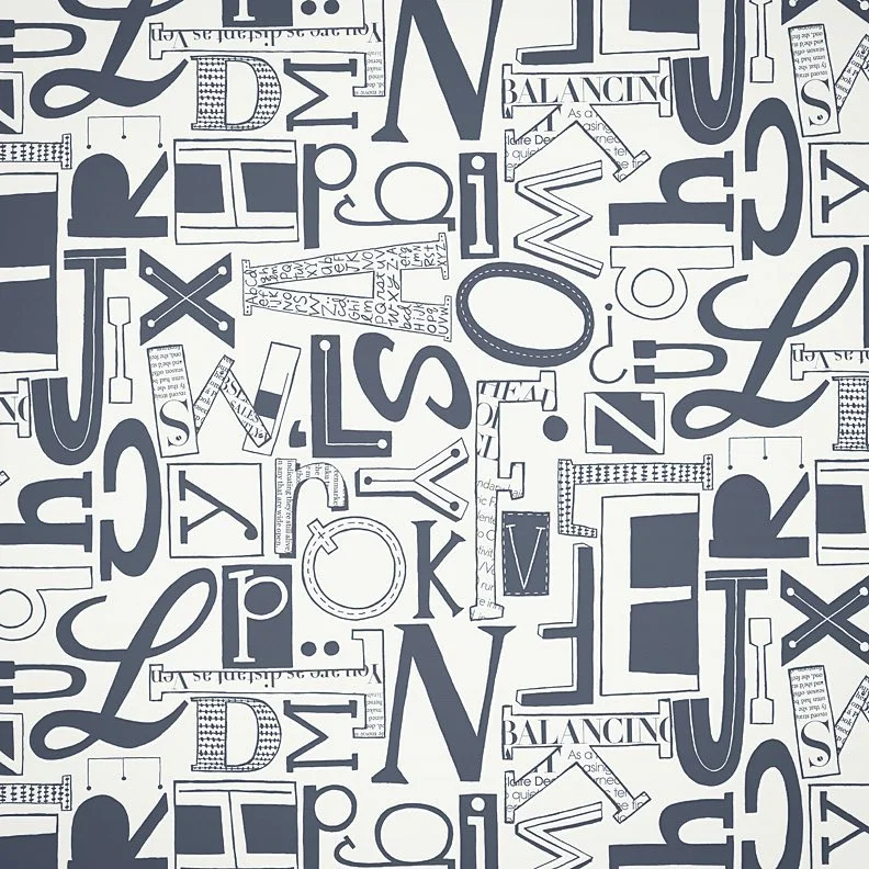 Nancy Wolff Blue White Geometric Pattern