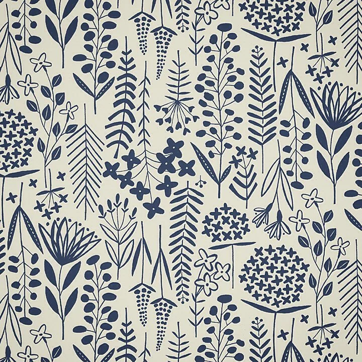 Nancy Wolff Blue White Floral Pattern