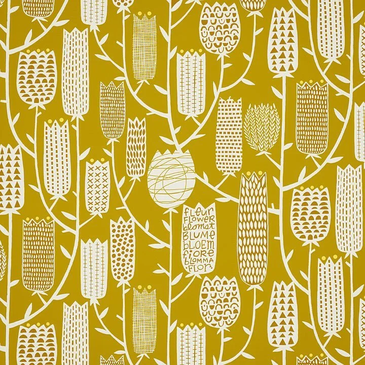 Nancy Wolff Yellow White Geometric Pattern