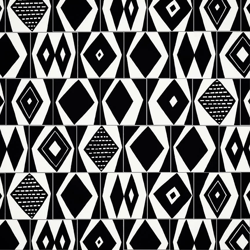 Nancy Wolff Black White Geometric Grid Pattern