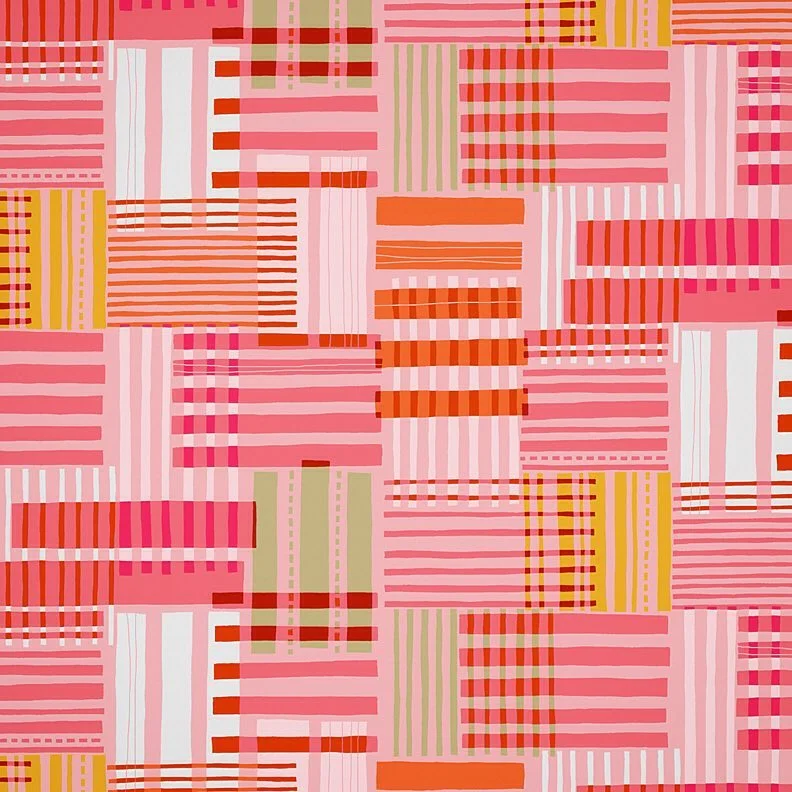 Nancy Wolff Pink Orange Geometric Pattern