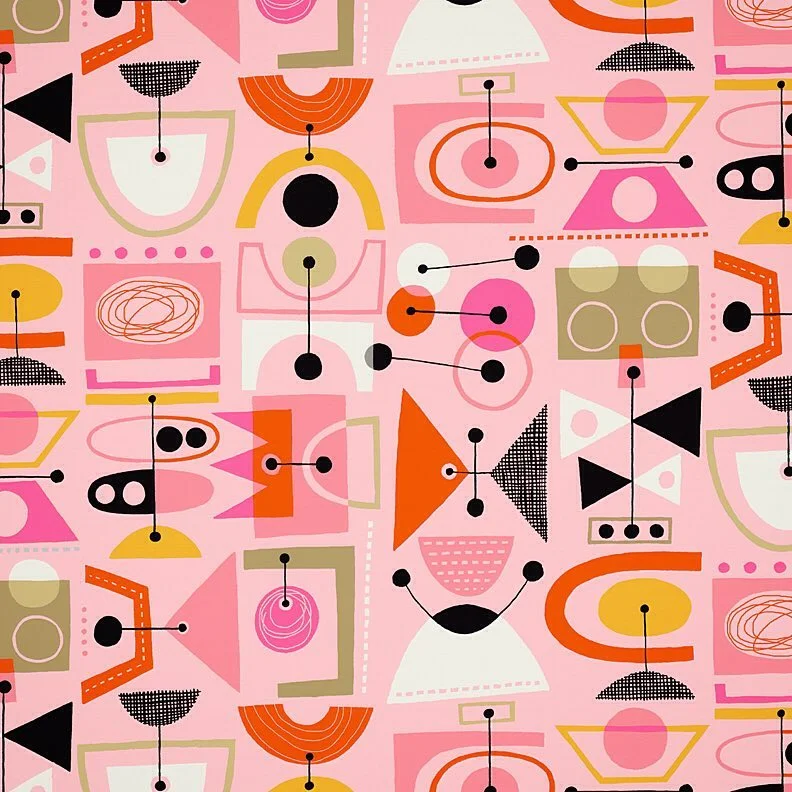 Nancy Wolff Pink Orange Geometric Pattern