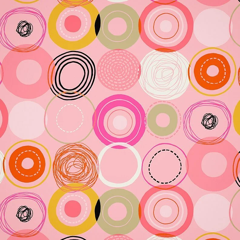 Nancy Wolff Pink Circles Abstract Lines Pattern