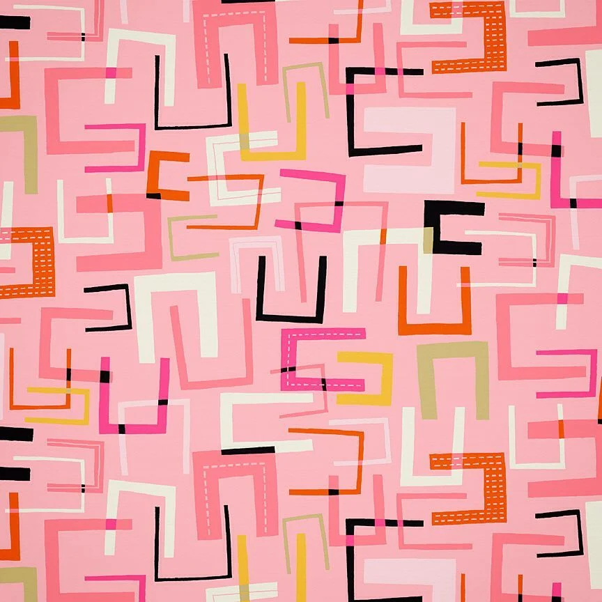 Nancy Wolff Pink Geometric Abstract Pattern