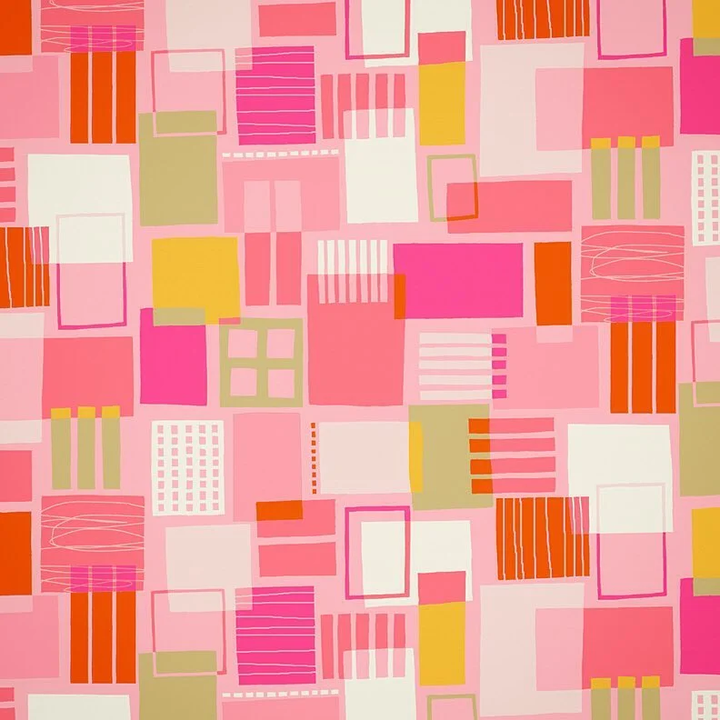 Nancy Wolff Pink Orange Geometric Pattern