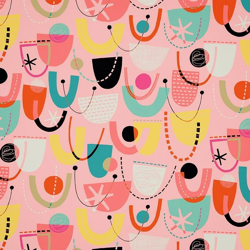 Nancy Wolff Pastel Geometric Abstract Motif Pattern
