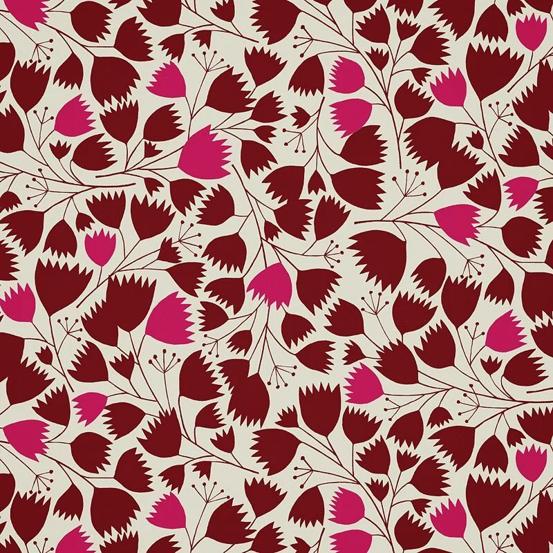 Nancy Wolff Pink Beige Floral Pattern
