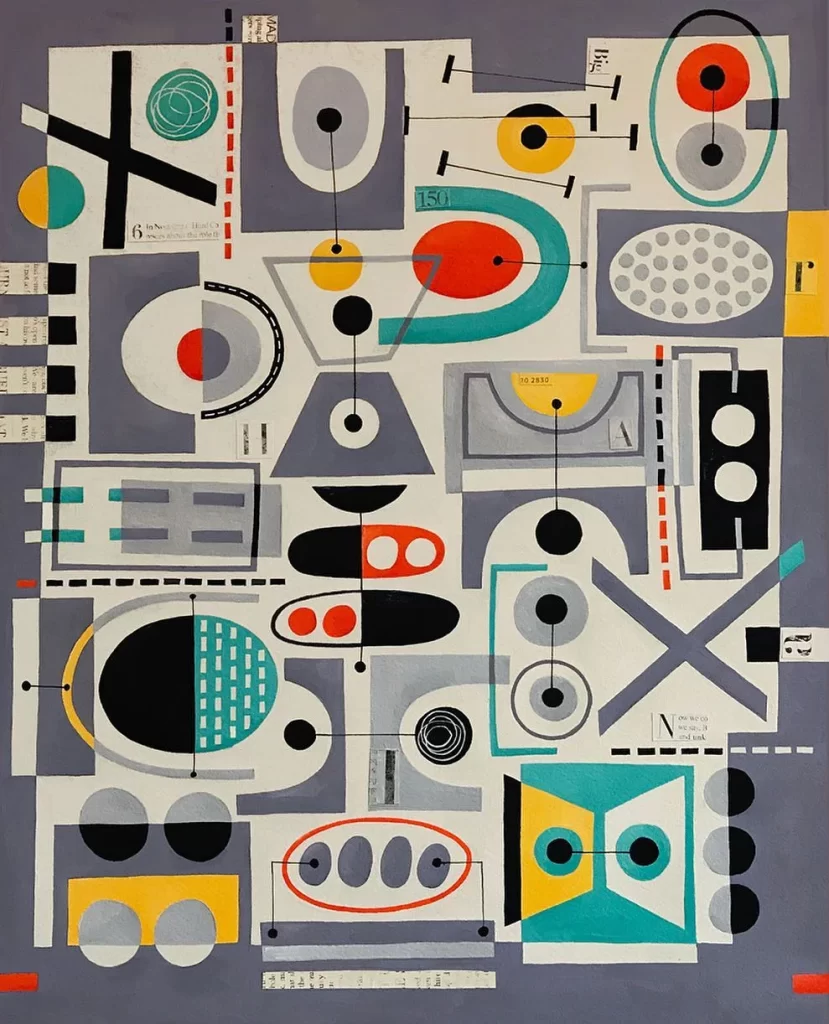 Nancy Wolff Black Gray Geometric Pattern