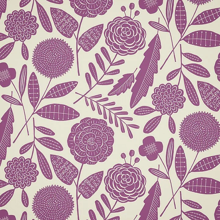 Nancy Wolff Purple Light Floral Leaf Pattern