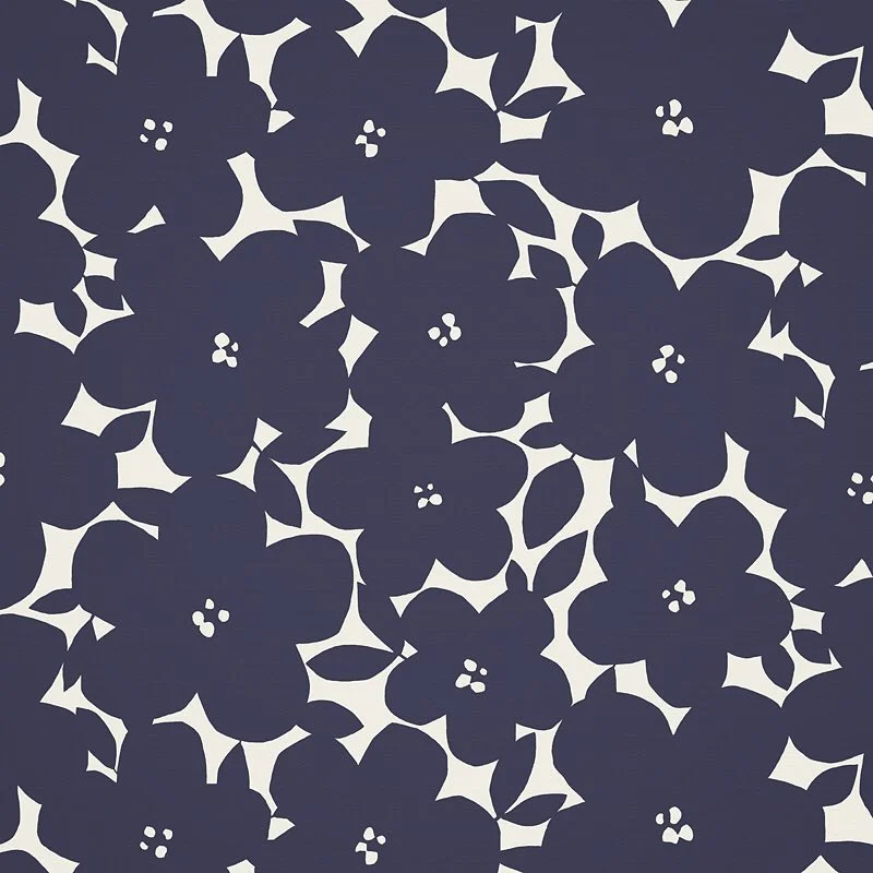 Nancy Wolff Dark Blue Floral Pattern