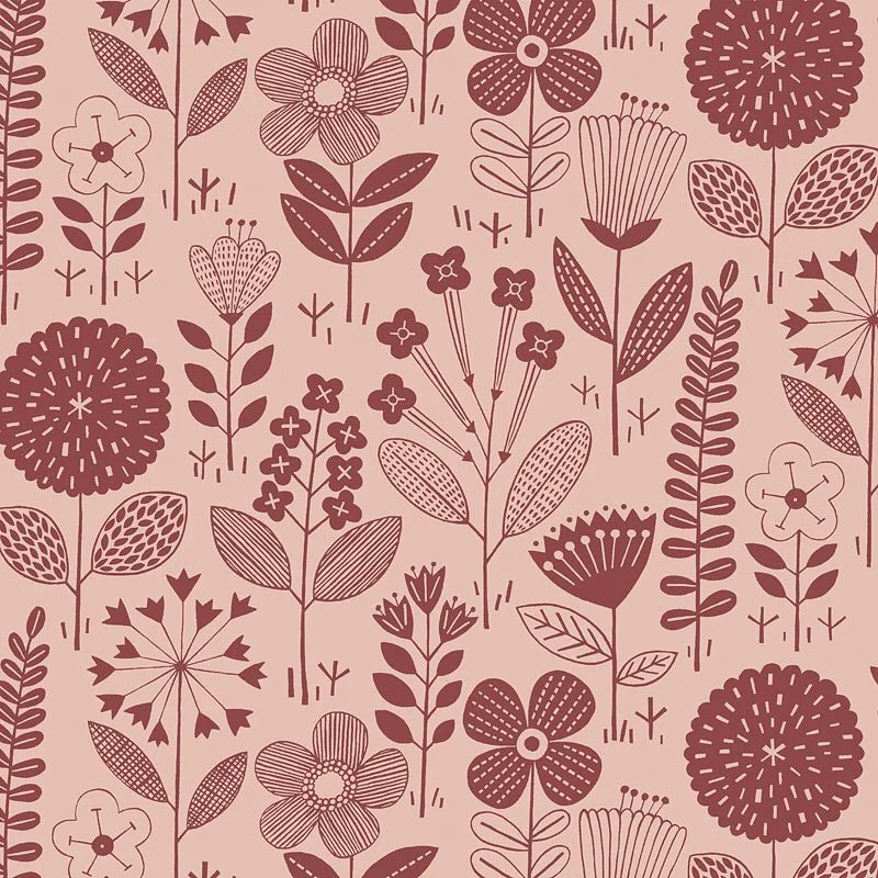 Nancy Wolff Red White Floral Pattern