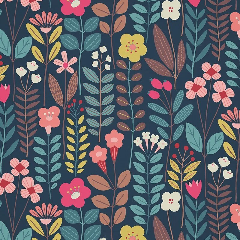 Nancy Wolff Pink Yellow Floral Pattern