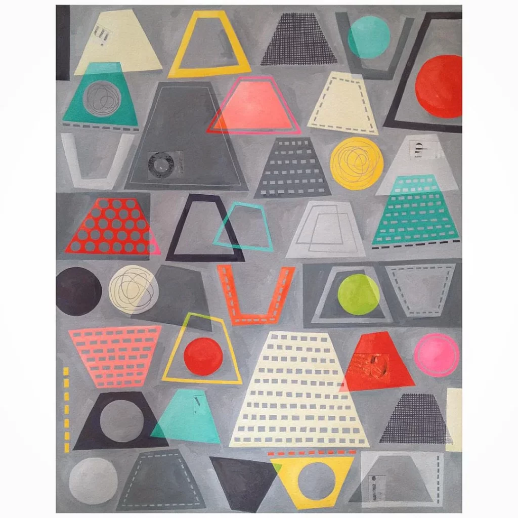 Nancy Wolff Gray Geometric Pattern