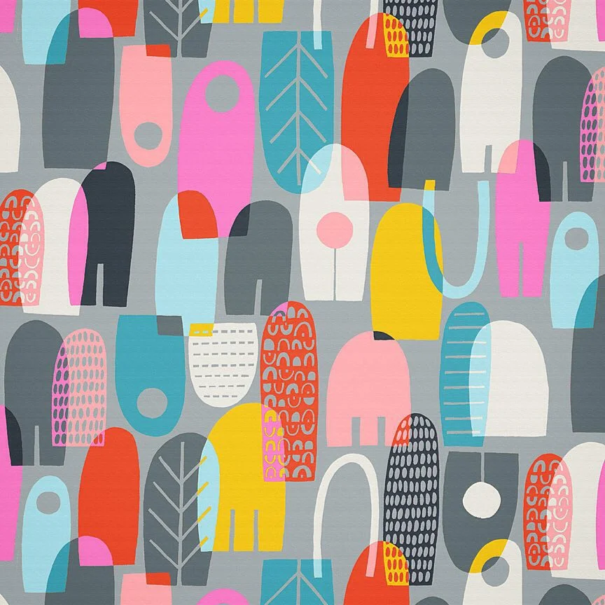 Nancy Wolff Gray Abstract Geometric Pattern