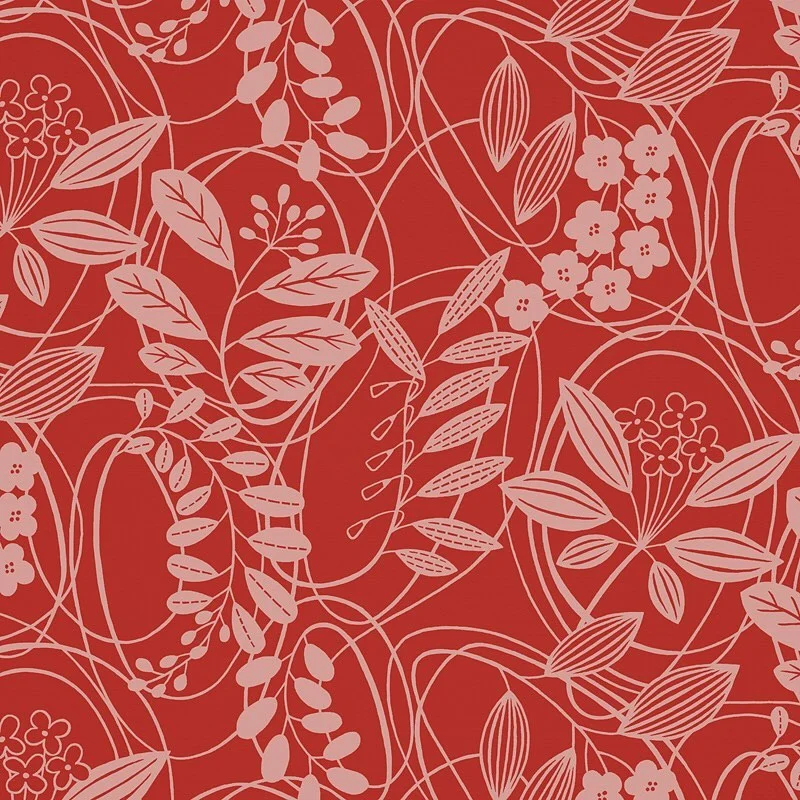 Nancy Wolff Red White Floral Pattern