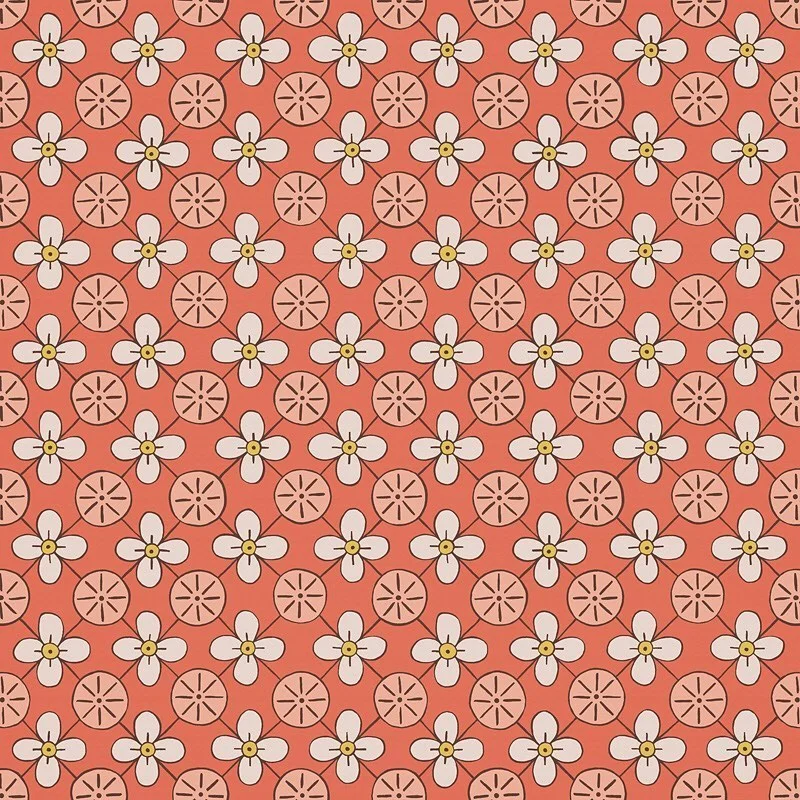 Nancy Wolff Red White Floral Pattern