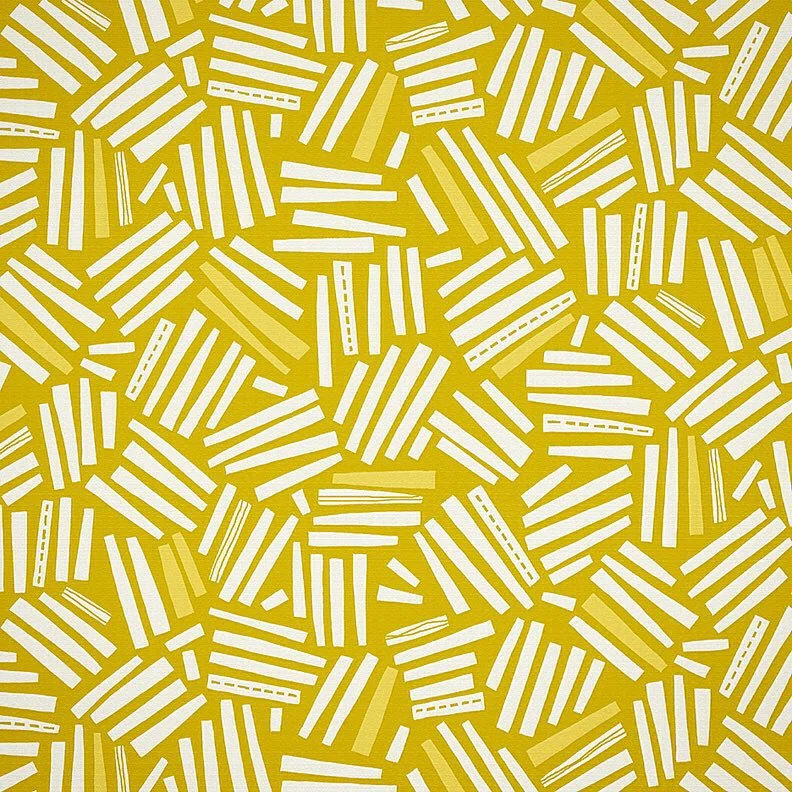 Nancy Wolff Yellow White Stripes Rectangles Pattern