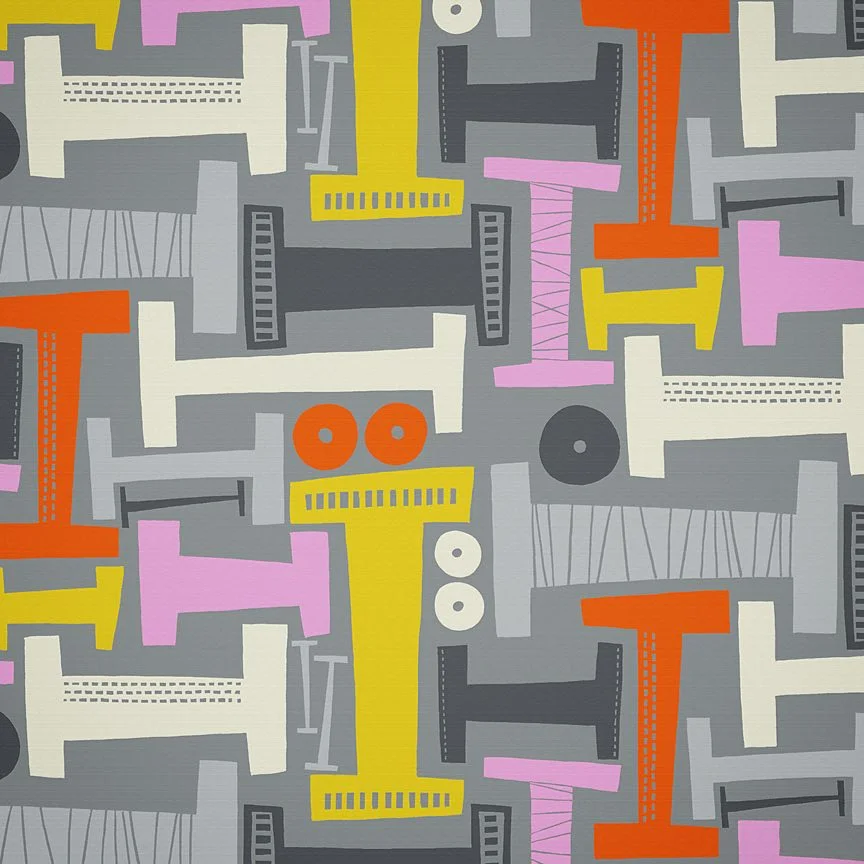 Nancy Wolff Yellow Orange Geometric Pattern