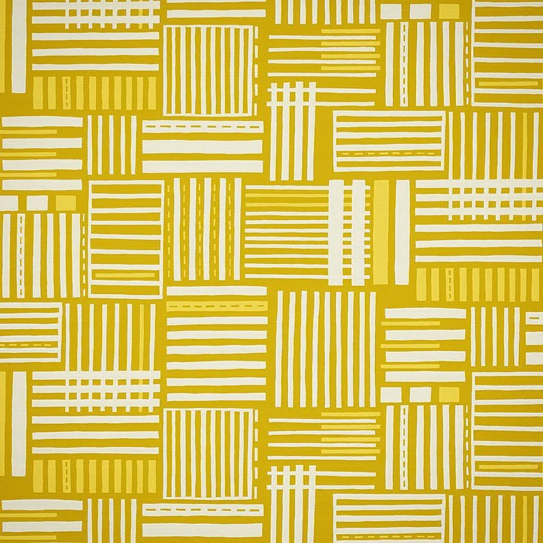 Nancy Wolff Yellow Geometric Stripes Rectangles Pattern