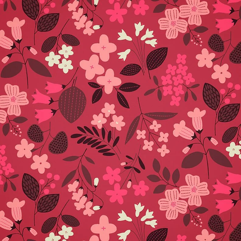 Nancy Wolff Pink Brown Floral Pattern